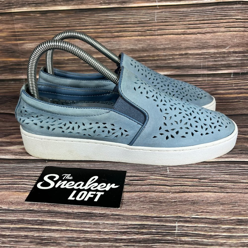 Vionic Midi Perforated Women's Blue Suede Slip On Shoes‎